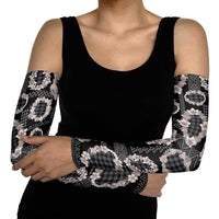 Hawaiian Leis Arm Sleeves Kakau Tattoos and Palaka Pastel Grayscale LT03 - Polynesian Pride