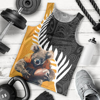 New Zealand and Australia Rugby Men Tank Top Koala and Maori Warrior Together LT03 - Polynesian Pride