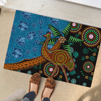 Fiji and Australia Rubber Doormat Palm Tree and Abogirinal Emu
