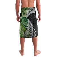 New Zealand Koru Natural Lavalava Manaia and Silver Fern Maori Pattern
