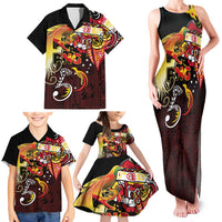 Papua New Guinea 2025 Family Matching Tank Maxi Dress and Hawaiian Shirt 50th Independence Day Anniversary LT03 - Polynesian Pride