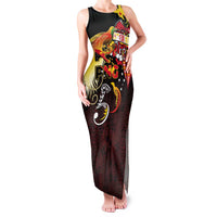 Papua New Guinea 2025 Family Matching Tank Maxi Dress and Hawaiian Shirt 50th Independence Day Anniversary LT03 Mom's Dress Red - Polynesian Pride