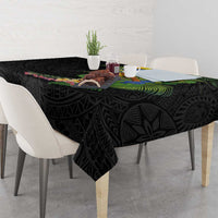 Hawaiian Tropical Plants and Chameleon Tablecloth Polynesian Art Colorful - Polynesian Pride