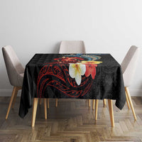 Hawaiian Whale and Volcanic Eruption Tablecloth Hibiscus and Kakau Pattern LT03 - Polynesian Pride