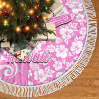 Hawaii Kauai Island Tree Skirt Hibiscus Pattern Seamless Tribal Simple Pink LT03 - Polynesian Pride