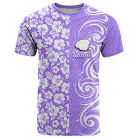 Custom Hawaii Kauai Island T Shirt Hibiscus Pattern Seamless Tribal Simple Purple LT03 Purple - Polynesian Pride