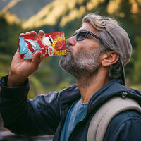 Hawaiian Mele Kalikimaka 4 in 1 Can Cooler Tumbler Funny Santa Riding Lei Dolphin with Kakau Tattoos - Polynesian Pride