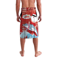 Hawaiian Mele Kalikimaka Lavalava Funny Santa Riding Lei Dolphin with Kakau Tattoos - Polynesian Pride