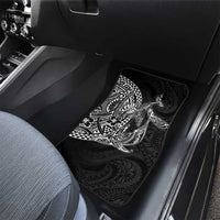 Hawaiian Whales Polynesian Art Motifs Car Mats Black Color - Polynesian Pride