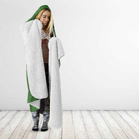 Hawaiian Whales Polynesian Art Motifs Hooded Blanket Green Color - Polynesian Pride