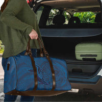 Hawaiian Whales Polynesian Art Motifs Travel Bag Blue Color - Polynesian Pride