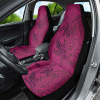 Hawaiian Whales Polynesian Art Motifs Car Seat Cover Pink Color - Polynesian Pride