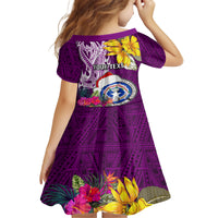 Custom Northern Mariana Islands Christmas Family Matching Off Shoulder Short Dress and Hawaiian Shirt Funny Santa Hug Latte Stone Ylang-ylang and Polynesia Pattern Pink LT03 - Polynesian Pride