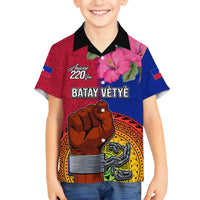 Haiti Battle of Vertieres Family Matching Puletasi Dress and Hawaiian Shirt The Haitian Revolution 220th Anniversary Polynesian Style LT03 Son's Shirt Red - Polynesian Pride