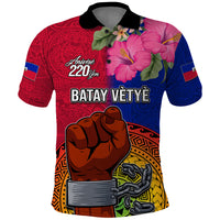 Personalised Haiti Battle of Vertieres Polo Shirt The Haitian Revolution 220th Anniversary Polynesian Style LT03 Red - Polynesian Pride