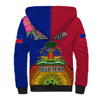 Personalised Haiti Battle of Vertieres Sherpa Hoodie The Haitian Revolution 220th Anniversary Polynesian Style LT03 - Polynesian Pride