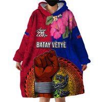Personalised Haiti Battle of Vertieres Wearable Blanket Hoodie The Haitian Revolution 220th Anniversary Polynesian Style LT03 - Polynesian Pride