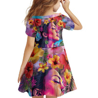 Polynesian Women Family Matching Tank Maxi Dress and Hawaiian Shirt Tropical Plant - Vibrant Surreal Dreamscape Vibe