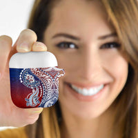 Hawaiian Manta Ray and Hammerhead Shark Tribal Tattoo AirPods Case with Polynesian Tribal Pattern Hawaii Flag Color LT03 - Polynesian Pride