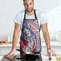Hawaiian Manta Ray and Hammerhead Shark Tribal Tattoo Apron with Polynesian Tribal Pattern Hawaii Flag Color LT03 - Polynesian Pride
