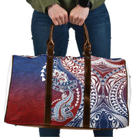 Hawaiian Manta Ray and Hammerhead Shark Tribal Tattoo Travel Bag with Polynesian Tribal Pattern Hawaii Flag Color LT03 Multicolor - Polynesian Pride
