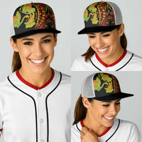 Hawaiian Manta Ray and Hammerhead Shark Tribal Tattoo Baseball Net Cap with Polynesian Tribal Pattern Kanaka Maoli Flag Color LT03 - Polynesian Pride