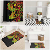 Hawaiian Manta Ray and Hammerhead Shark Tribal Tattoo Bathroom Set with Polynesian Tribal Pattern Kanaka Maoli Flag Color LT03 - Polynesian Pride