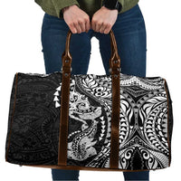 Hawaiian Manta Ray and Hammerhead Shark Tribal Tattoo Travel Bag with Polynesian Tribal Pattern Black-White Color LT03 Multicolor - Polynesian Pride