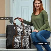 Hawaiian Manta Ray and Hammerhead Shark Tribal Tattoo Travel Bag with Polynesian Tribal Pattern Black-White Color LT03 - Polynesian Pride