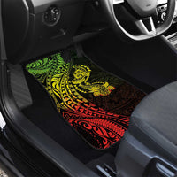 Hawaiian Manta Ray and Hammerhead Shark Tribal Tattoo Car Mats with Polynesian Tribal Pattern Reggae Style