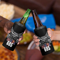 Super Samoa-Six Eight Five to The World 4 in 1 Can Cooler Tumbler Traditional Samoan Tattoo Black Color LT03 - Polynesian Pride