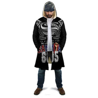 Super Samoa-Six Eight Five to The World Cloak Traditional Samoan Tattoo Black Color