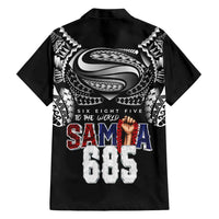 Super Samoa-Six Eight Five to The World Hawaiian Shirt Traditional Samoan Tattoo Black Color LT03 - Polynesian Pride