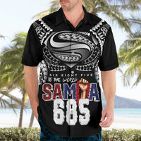 Super Samoa-Six Eight Five to The World Hawaiian Shirt Traditional Samoan Tattoo Black Color LT03 - Polynesian Pride