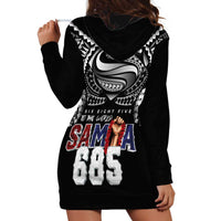 Super Samoa-Six Eight Five to The World Hoodie Dress Traditional Samoan Tattoo Black Color LT03 - Polynesian Pride