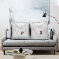 Super Samoa-Six Eight Five to The World Pillow Cover Traditional Samoan Tattoo All White