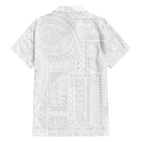 Lotu Tamaiti Samoan Art Tattoo Siapo Pattern Family Matching Off Shoulder Short Dress and Hawaiian Shirt