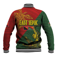 Sepik River Crocodile & Arts Festival Baseball Jacket Bird-of-paradise Melanesian Tattoo LT03 - Polynesian Pride