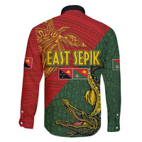 Sepik River Crocodile & Arts Festival Family Matching Long Sleeve Bodycon Dress and Hawaiian Shirt Bird-of-paradise Melanesian Tattoo