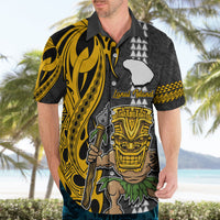 Hawaii Lanai Island Hawaiian Shirt Hawaiian Warrior and Kakau Symbols Abstract Tattoo LT03 - Polynesian Pride