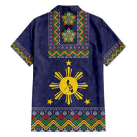 Philippines Merry Christmas Family Matching Off Shoulder Short Dress and Hawaiian Shirt Maligayang Pasko with Parol and Xmas Pattern Barong Style LT03 - Polynesian Pride