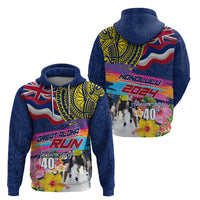 Hawaii Great Aloha Run 40th Anniversary Hoodie Hibiscus and Kakau Pattern LT03 - Polynesian Pride
