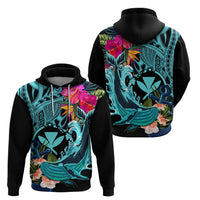 Hawaii Hoodie Whale Mix Hibiscus and Kanaka Maoli LT03 - Polynesian Pride