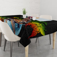 Hawaii Lei Day Tablecloth Hibiscus Wreath and Polynesian Pattern LT03 - Polynesian Pride
