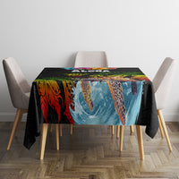Hawaii Lei Day Tablecloth Hibiscus Wreath and Polynesian Pattern LT03 - Polynesian Pride