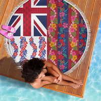 Hawaiian Lei Beach Blanket National Flag Striped Style