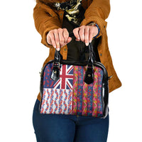 Hawaiian Lei Shoulder Handbag National Flag Striped Style LT03 One Size Red - Polynesian Pride
