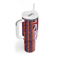 Hawaiian Lei Tumbler With Handle National Flag Striped Style