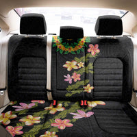 Hawaiian Lei Plumeria and Tropical Leaves Back Car Seat Cover Watercolor Style