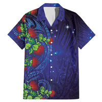 Matariki New Zealand Maori and Pohutukawa Family Matching Mermaid Dress and Hawaiian Shirt Galaxy Blue Sky Style
